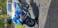 White And Blue SUZUKI GSXR-750