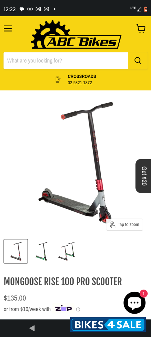 Black/orange Mongoose Rise 100 Pro Scooter
