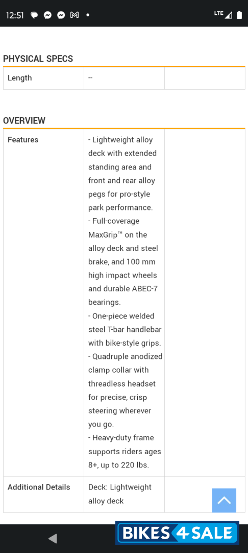 Black/orange Mongoose Rise 100 Pro Scooter