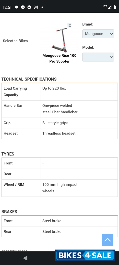 Black/orange Mongoose Rise 100 Pro Scooter