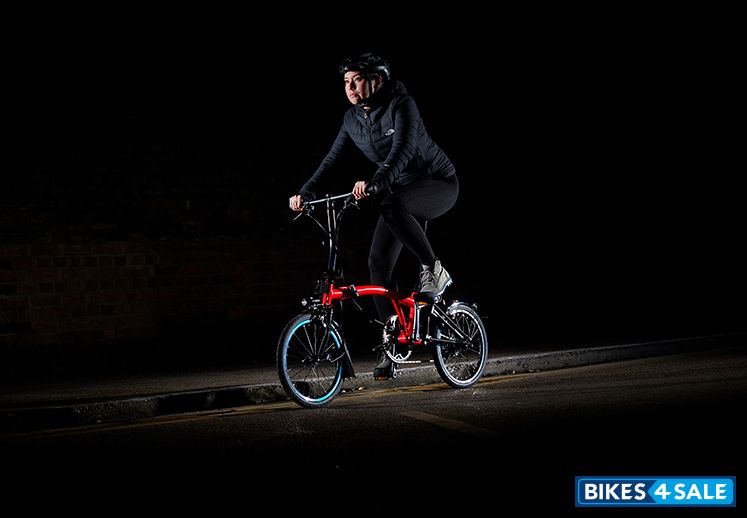 Brompton Black Edition M6L Rocket Red - Battery Lighting