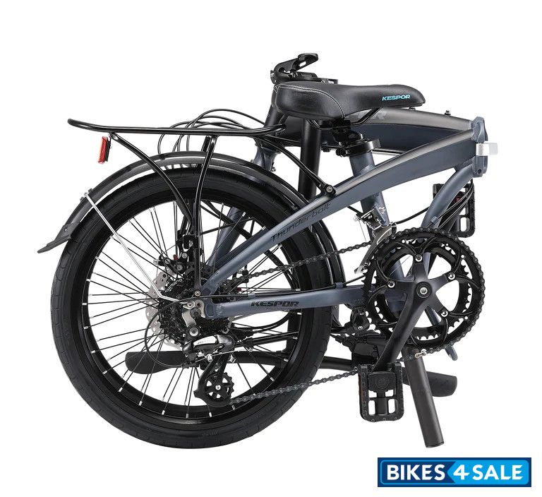 Camp Kespor Thunderbolt Folding Bike - Folded Black Bike