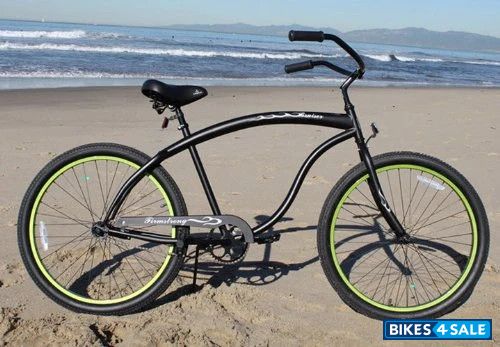 Firmstrong Bruiser Men s 26 Single Speed Matte black with green rims