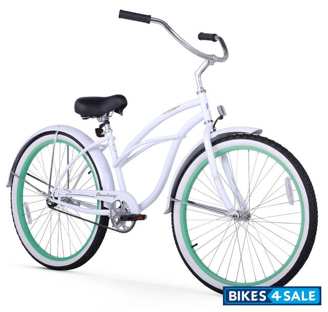 Firmstrong Urban Boutique Women s 26 Single Speed - White with Green Rims