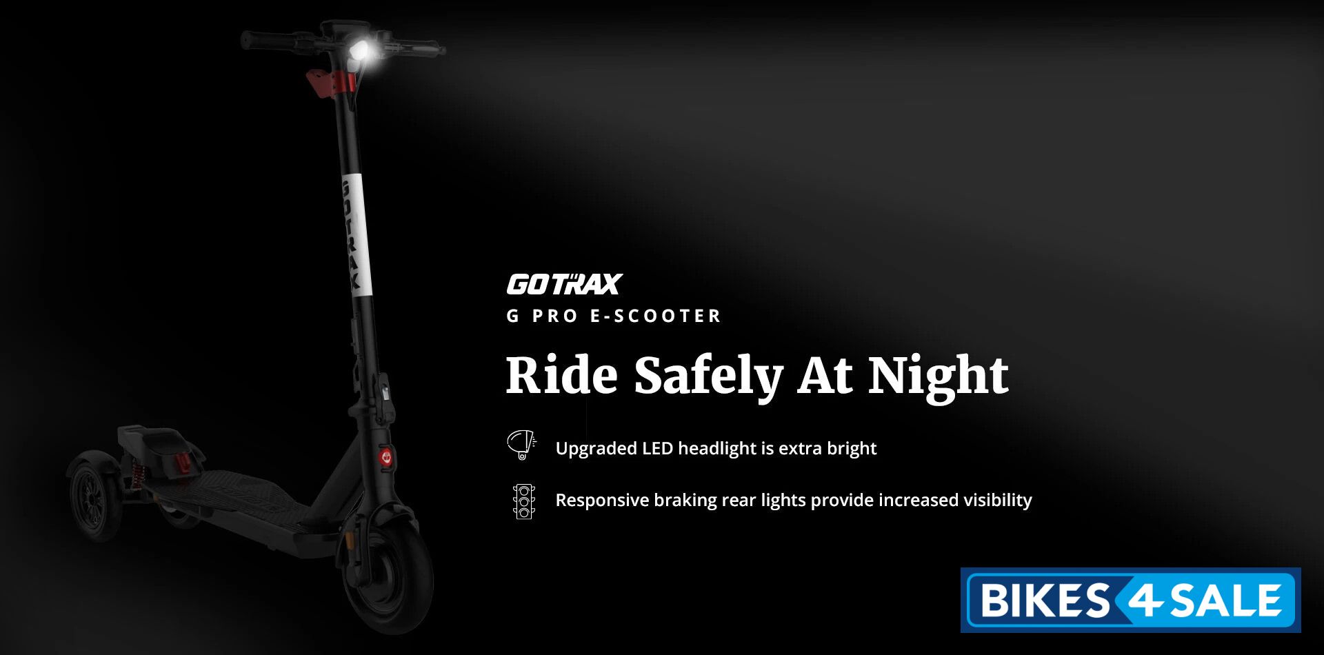 GOTRAX G Pro 3 Wheel Electric Scooter