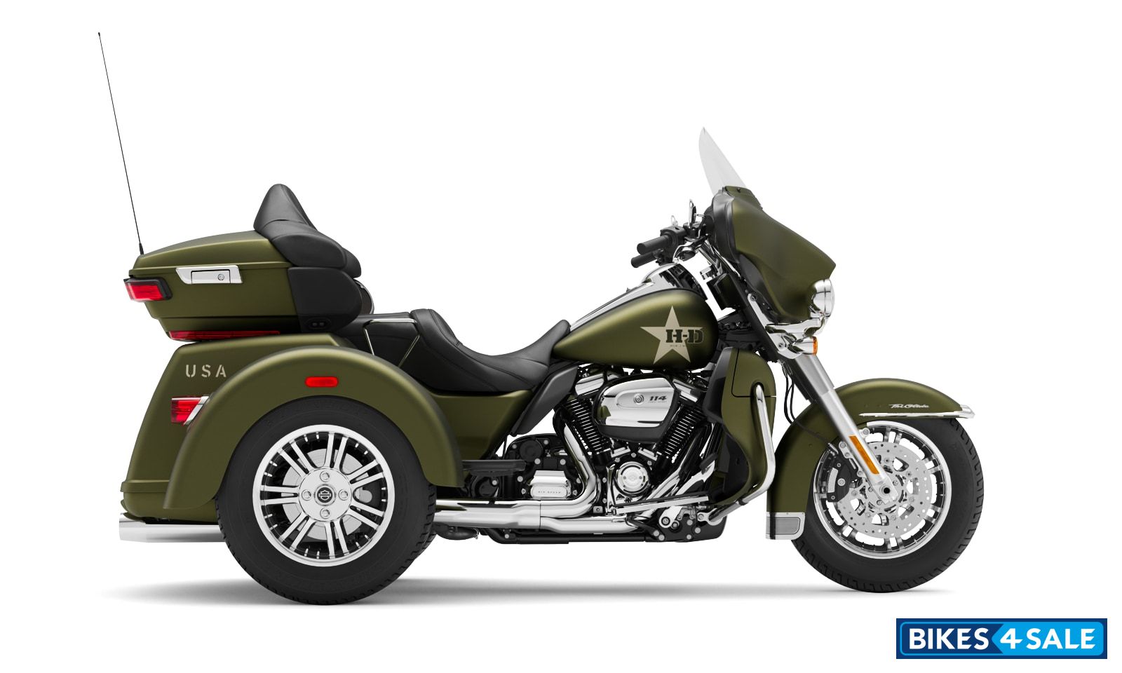Harley Davidson 2022 Tri Glide Ultra (G.I.Enthusiast Collection) - Mineral Green Denim Deluxe