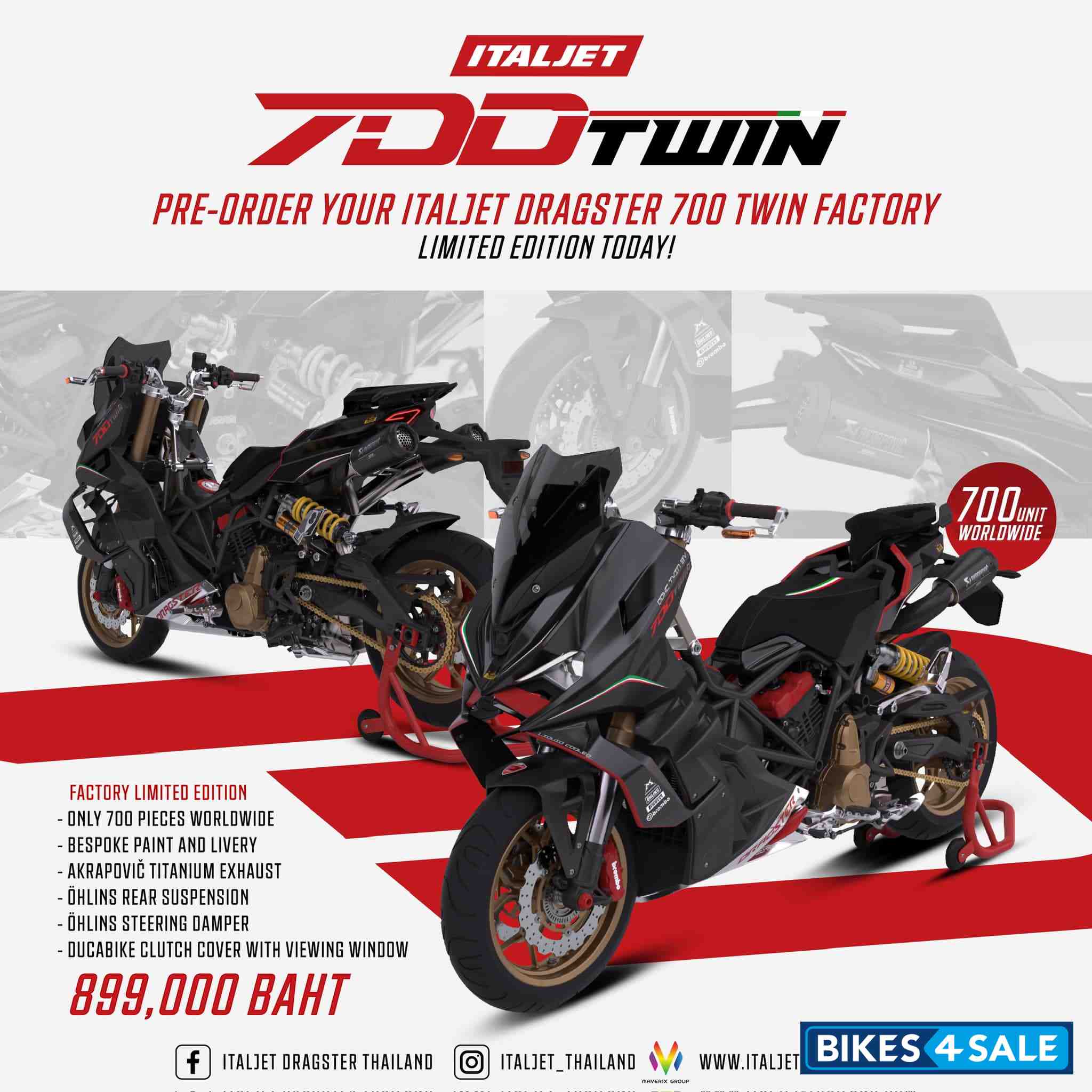 Italjet Dragster 700 Twin Factory Limited Edition