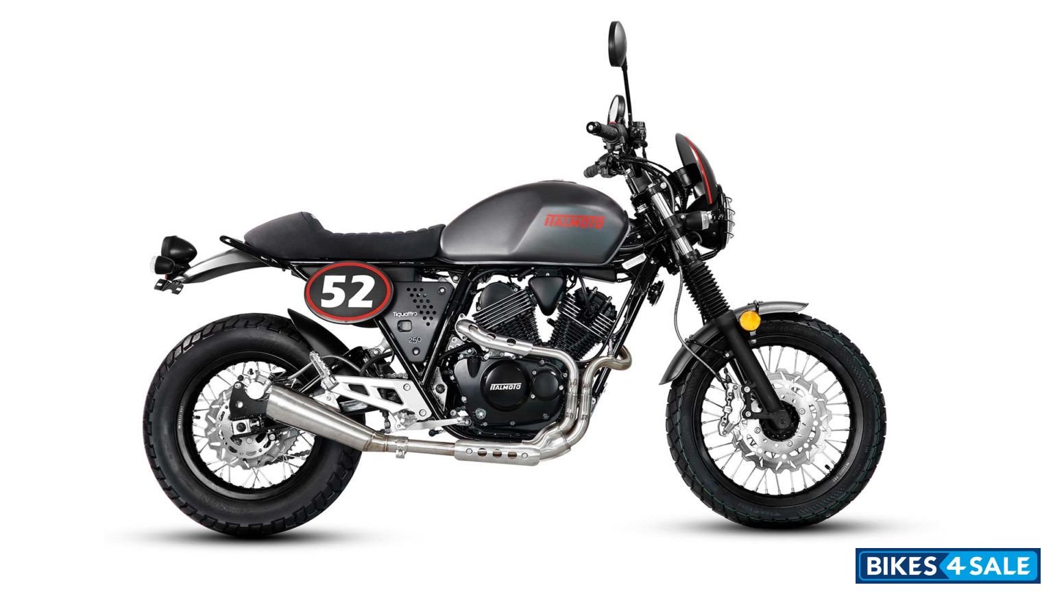 Italmoto Tiquattro Cafe Racer Grey- Red