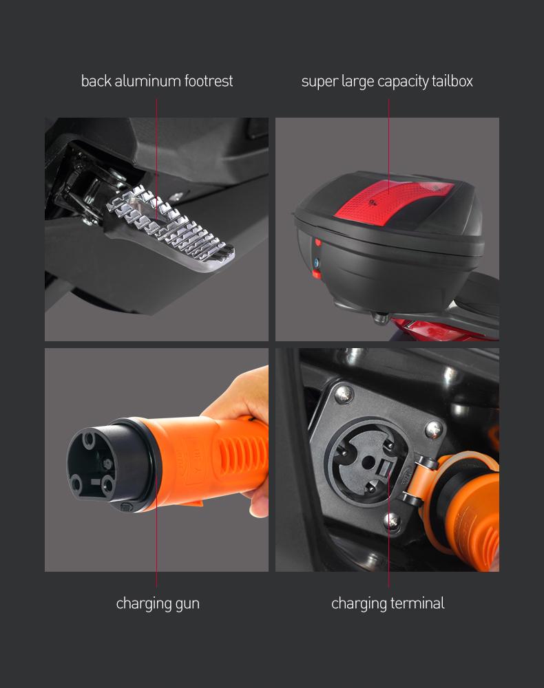 NWOW T10 Footrest, Tailbox and Charging gun & Terminal