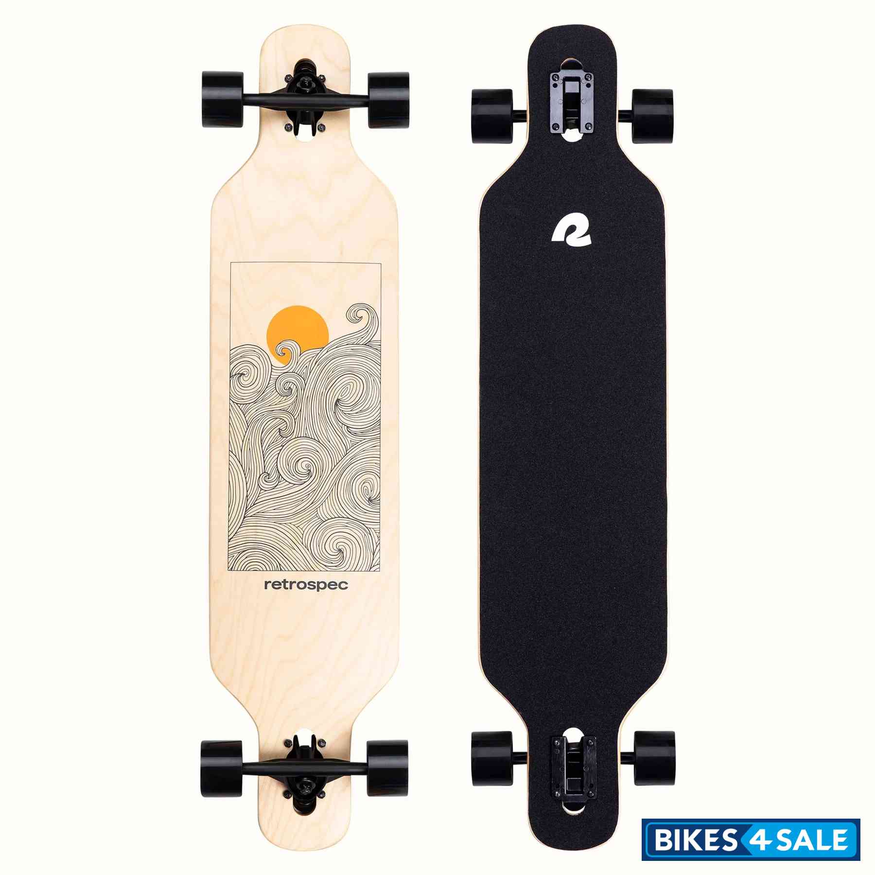 Retrospec Rift 41 Drop Through Longboard Tangerine Wave
