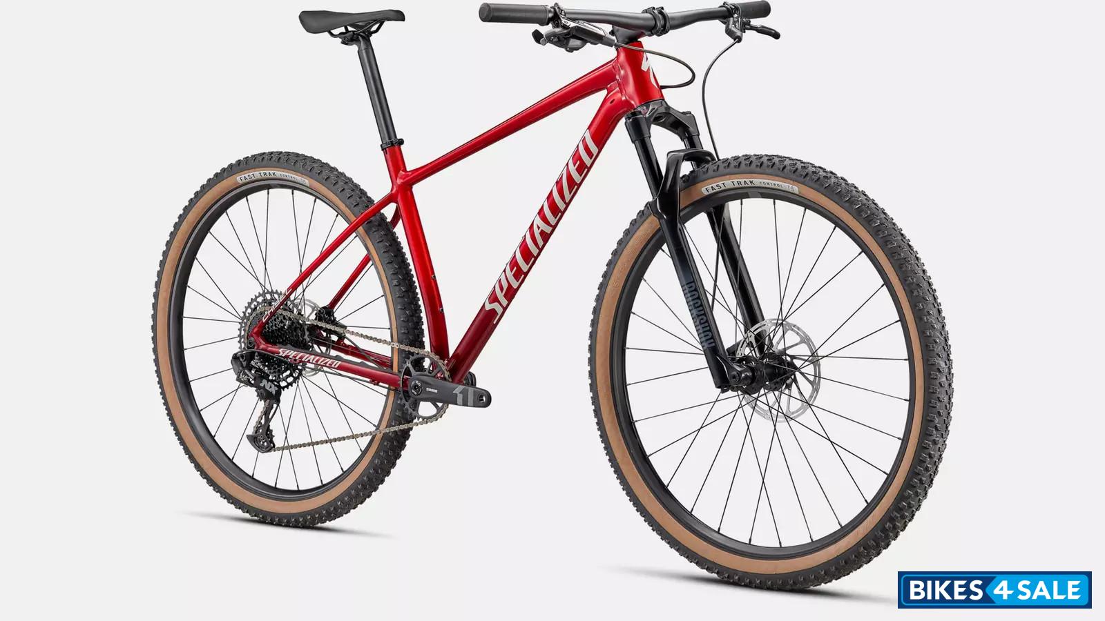 Specialized Chisel Comp GLOSS RED TINT FADE OVER BRUSHED SILVER / TARMAC BLACK / WHITE w/ GOLD PEARL