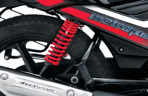 TVS Metro Plus 110 cc Red Colored comfortable Shock Absorbers