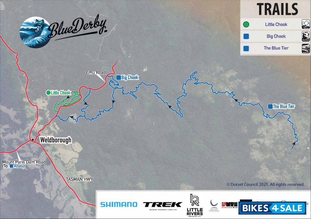 Blue Tier Trails Map