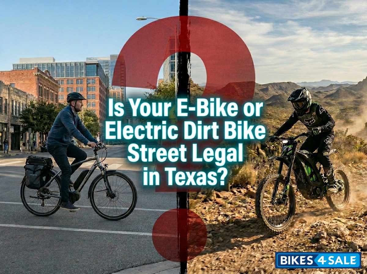 Street-legal e-bike on a Texas road vs electric dirt bike on an off-road trail - understanding Texas e-bike laws in 2026