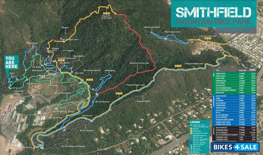 Smith Field Mountain Bike Park Map
